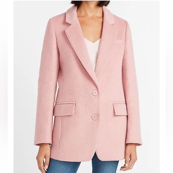 express Peacoat buttons wool blend pink size XL Womens - Picture 3 of 7